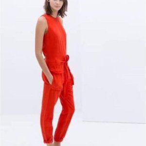 Women's Red Sleeveless Jumpsuit